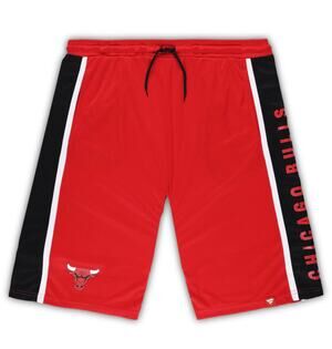 NWT Chicago Bulls Fanatics Referee Iconic Mesh Shorts Red 3XB Big & Tall NBA